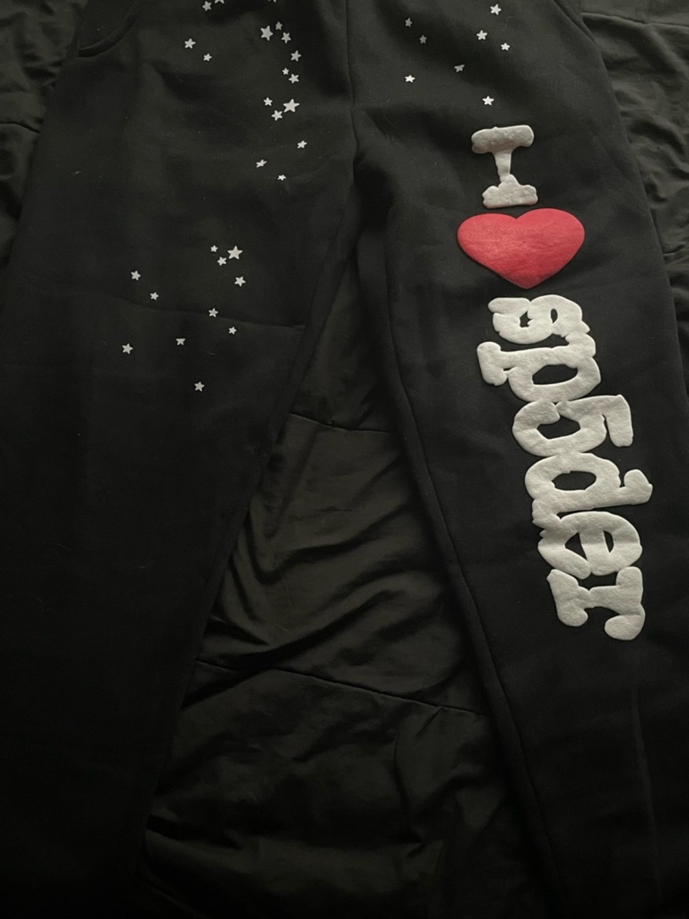 Black 'I ♥ sp5der Jogger Sweatpants